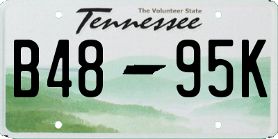 TN license plate B4895K