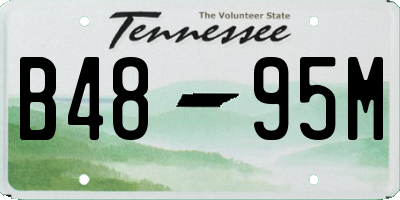 TN license plate B4895M