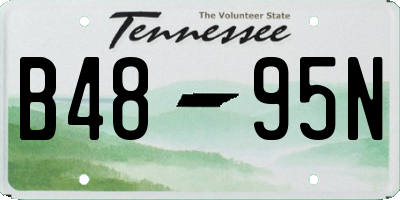 TN license plate B4895N