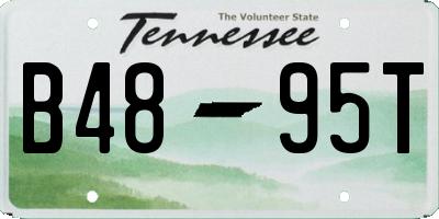 TN license plate B4895T