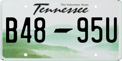 TN license plate B4895U