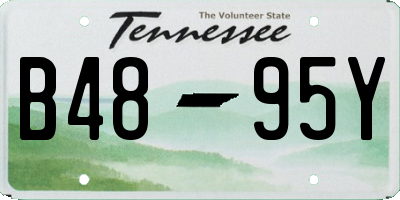 TN license plate B4895Y