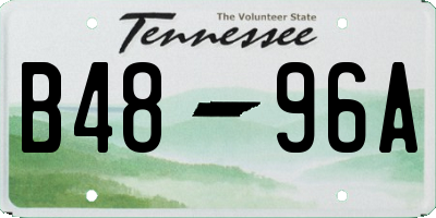TN license plate B4896A