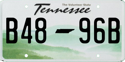 TN license plate B4896B