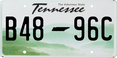 TN license plate B4896C