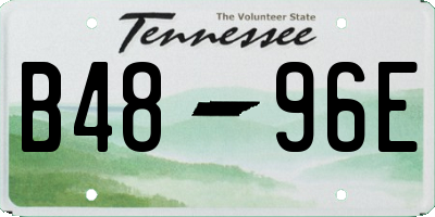 TN license plate B4896E