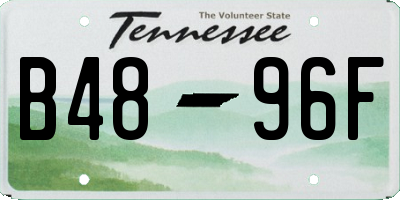 TN license plate B4896F