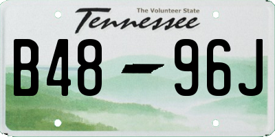 TN license plate B4896J