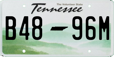 TN license plate B4896M