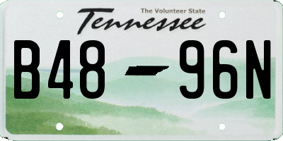 TN license plate B4896N