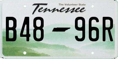 TN license plate B4896R