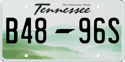 TN license plate B4896S