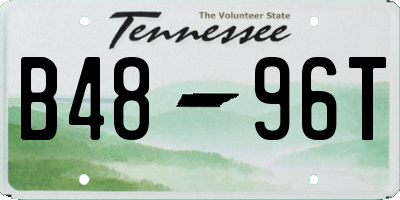 TN license plate B4896T