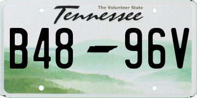 TN license plate B4896V