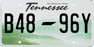 TN license plate B4896Y