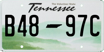 TN license plate B4897C