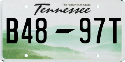 TN license plate B4897T