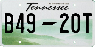 TN license plate B4920T