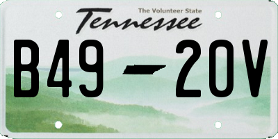 TN license plate B4920V