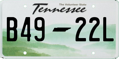 TN license plate B4922L