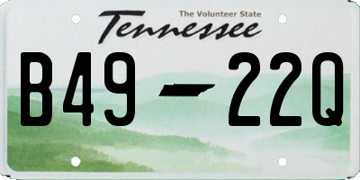 TN license plate B4922Q