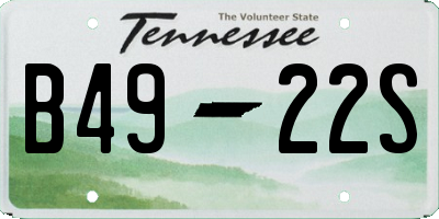 TN license plate B4922S