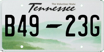 TN license plate B4923G