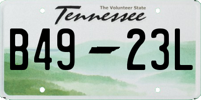 TN license plate B4923L