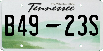 TN license plate B4923S