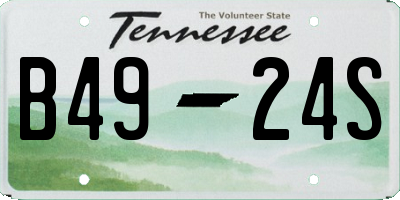 TN license plate B4924S