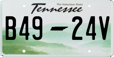 TN license plate B4924V