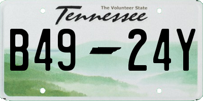 TN license plate B4924Y