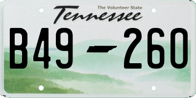 TN license plate B4926O