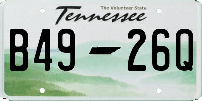 TN license plate B4926Q