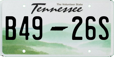 TN license plate B4926S