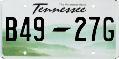 TN license plate B4927G
