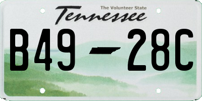 TN license plate B4928C
