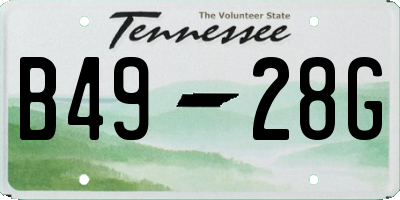 TN license plate B4928G