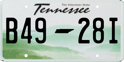 TN license plate B4928I