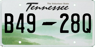 TN license plate B4928Q