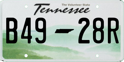 TN license plate B4928R