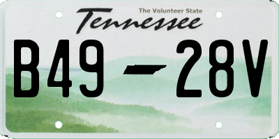 TN license plate B4928V