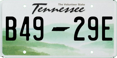 TN license plate B4929E