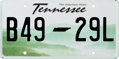 TN license plate B4929L