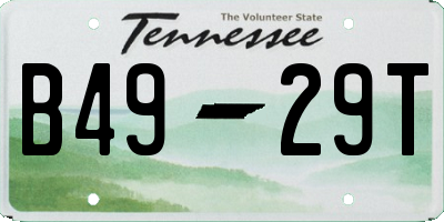 TN license plate B4929T