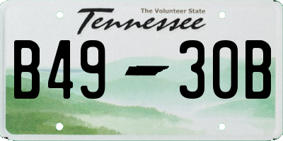 TN license plate B4930B