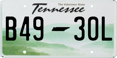TN license plate B4930L