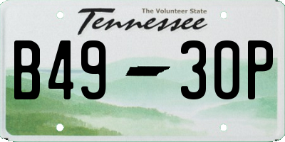 TN license plate B4930P