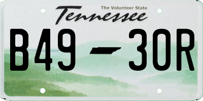 TN license plate B4930R