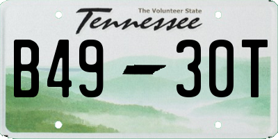 TN license plate B4930T